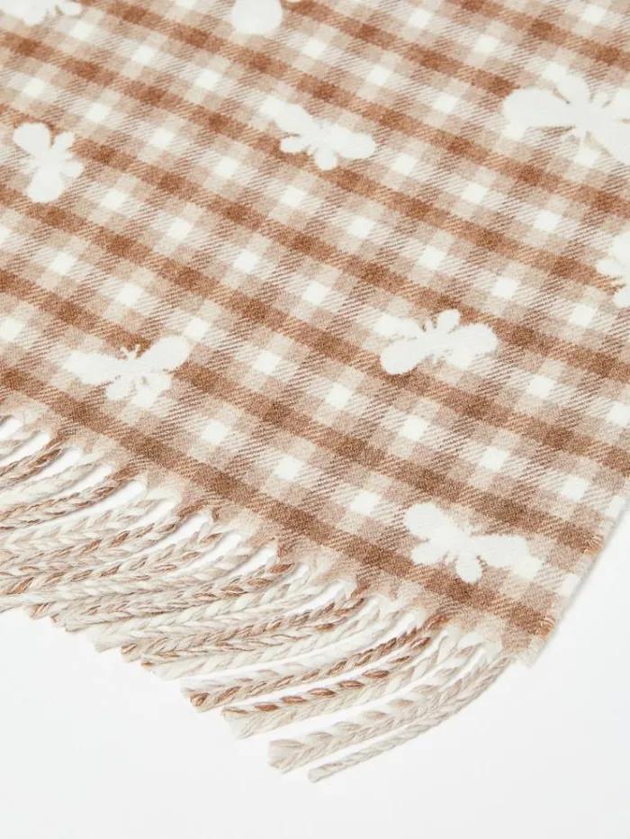 Woman Woollen Scarf Camel Maxmara Scarves And Foulards
