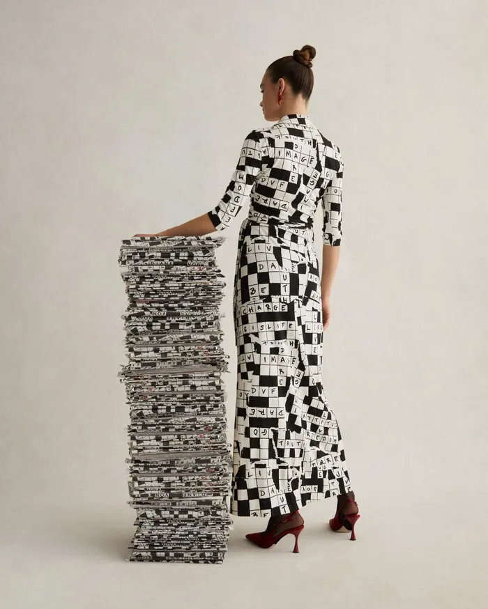 Women Abigail Silk Jersey Maxi Wrap Dress Dvf 50th Crossword Ivory DVF Dresses