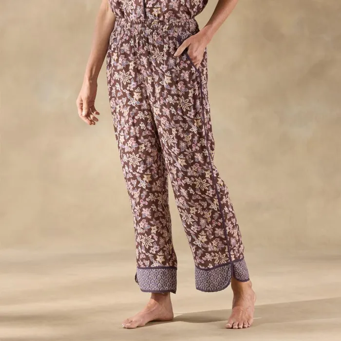 Women Abstract Gardens Pajama Bottoms Vanilla Sundance Catalog Sleep and Lounge Women Abstract Gardens Pajama Bottoms Vanilla Sundance Catalog Sleep and Lounge