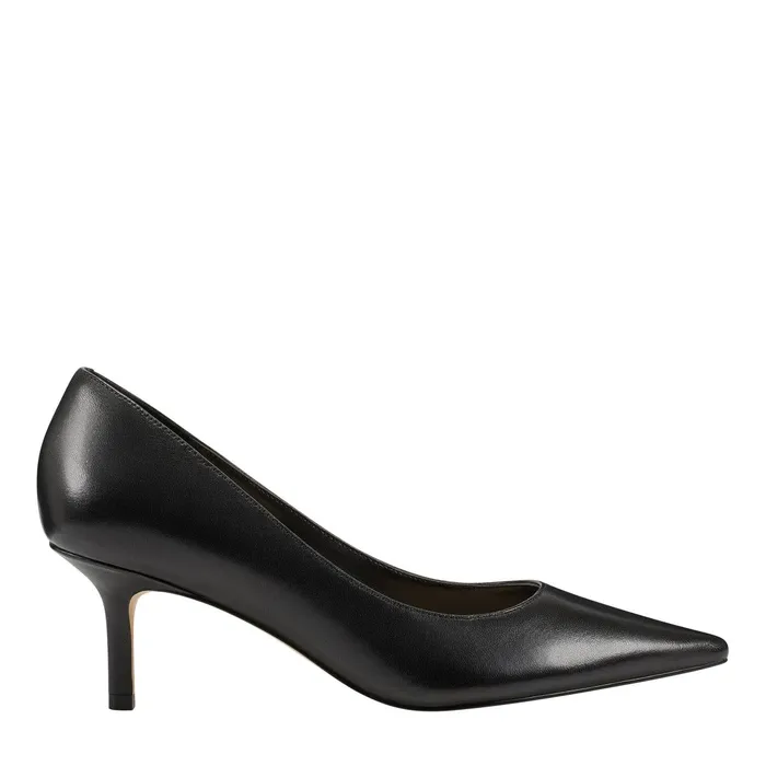 Women Alola Pump Black Leather Marc Fisher Heels and Pumps