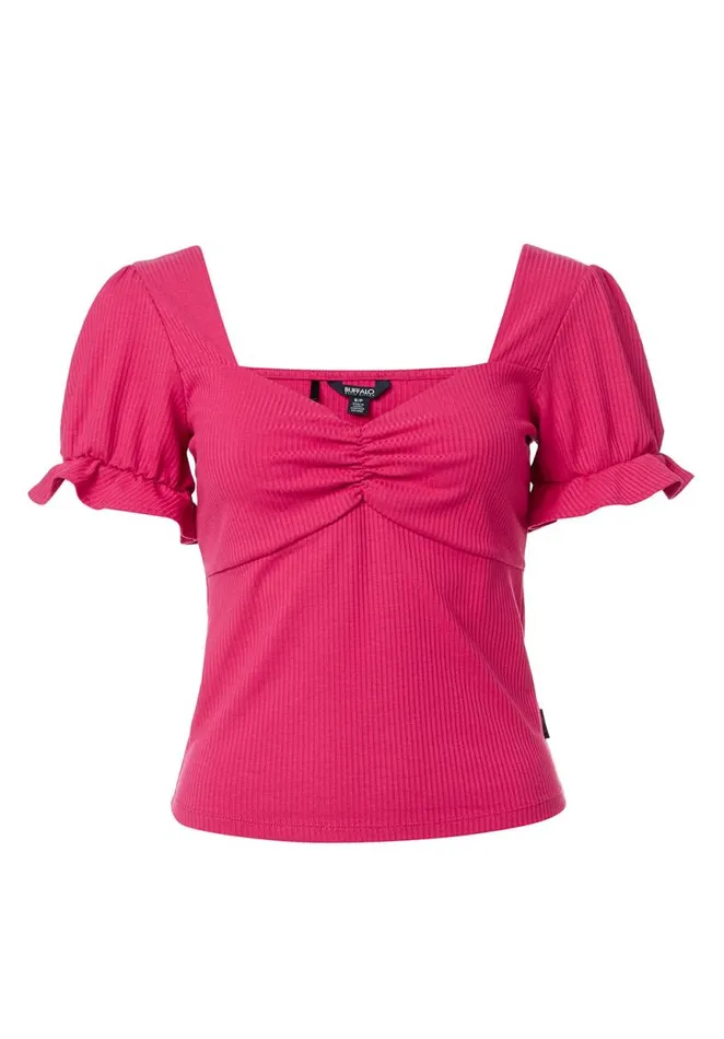Women Amari Flutter Sleeve White Top White Buffalo David Bitton Tops and Tees