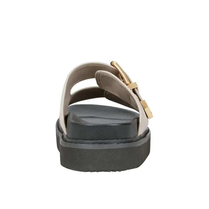 Women Amirra Buckle Slide Sandal Taupe Suede Marc Fisher Sandals