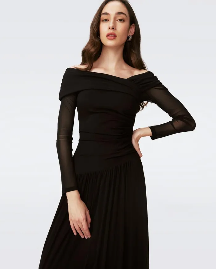 Women Aron Dress Black DVF Dresses