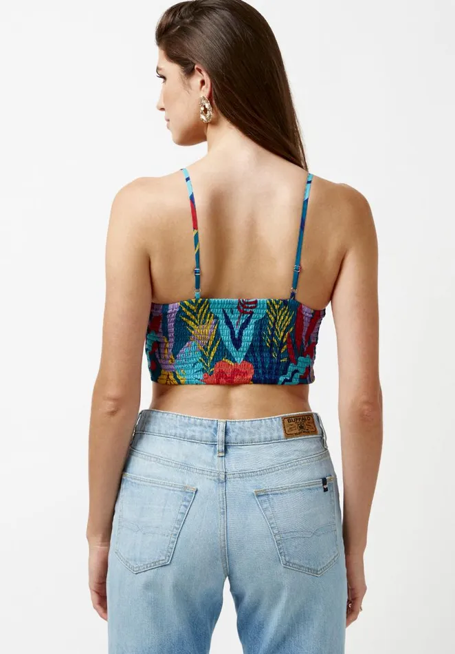 Women Audrey Twist Front Tank Top Rainforest Lake Buffalo David Bitton Tops and Tees