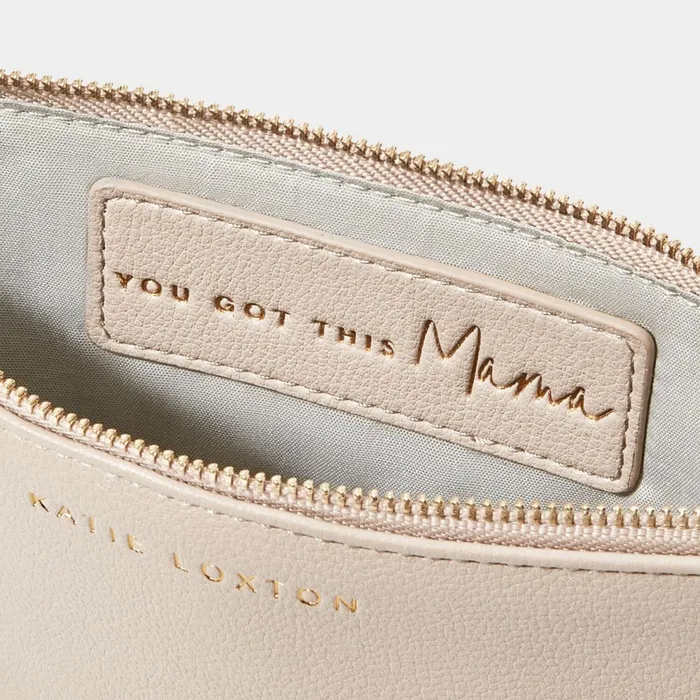 Women Baby Changing Bags and Pouches Katie Loxton Baby Secret Message Pouch 8211 You Got This Mama 8211 Light Taupe