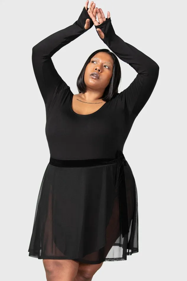 Women Basics Killstar Flexi Demon Long Sleeve Leotard