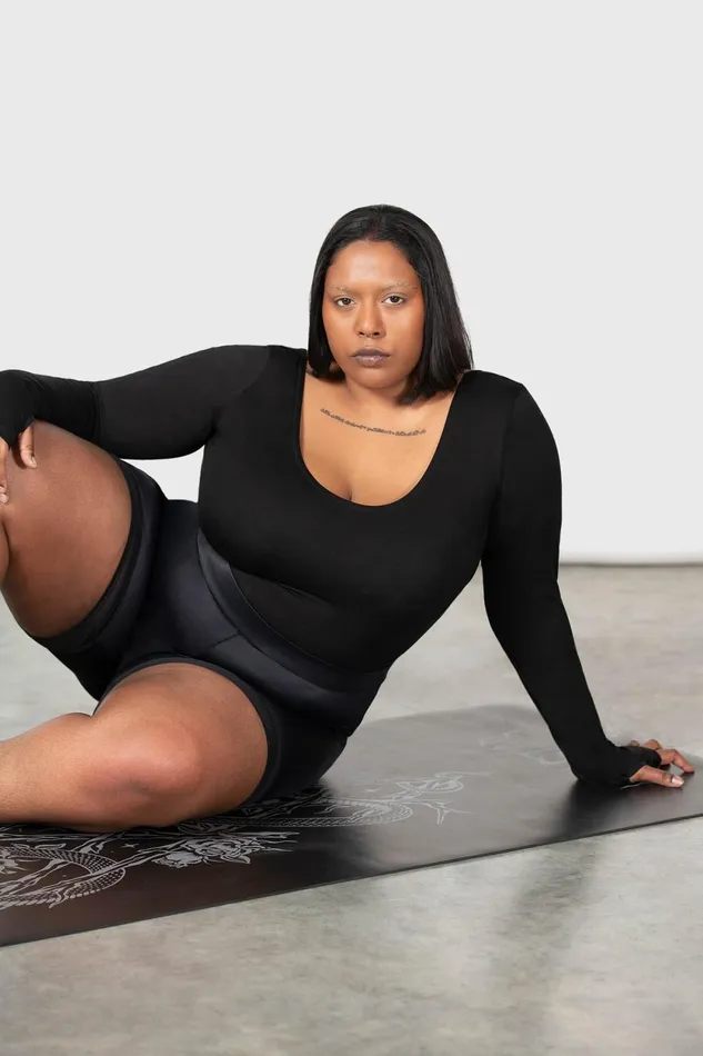 Women Basics Killstar Flexi Demon Long Sleeve Leotard