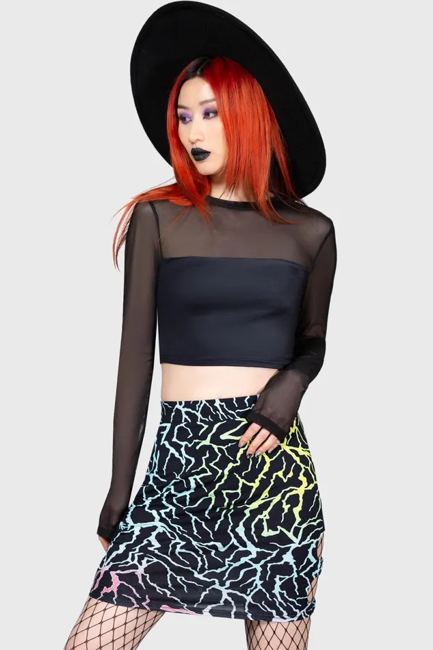 Women Basics Killstar Ghoul Sweat Crop Top