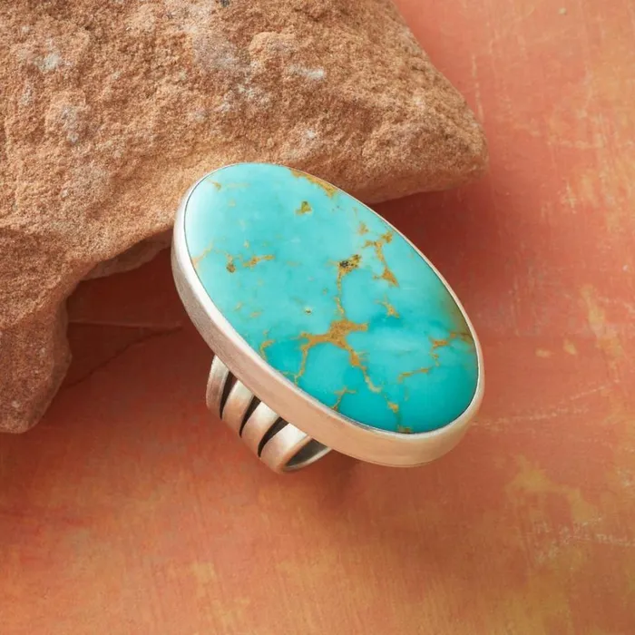 Women Big Sky Turquoise Ring Sundance Catalog Rings