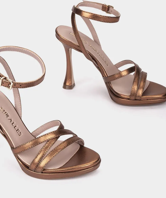 Women Bimenes Metallic 8211 Heeled Sandals Pedro Miralles