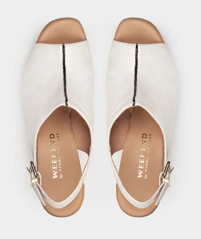 Women Binibeca White 8211 Heeled Sandals Pedro Miralles