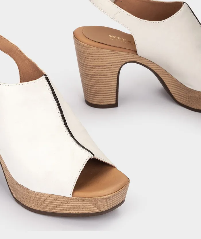 Women Binibeca White 8211 Heeled Sandals Pedro Miralles