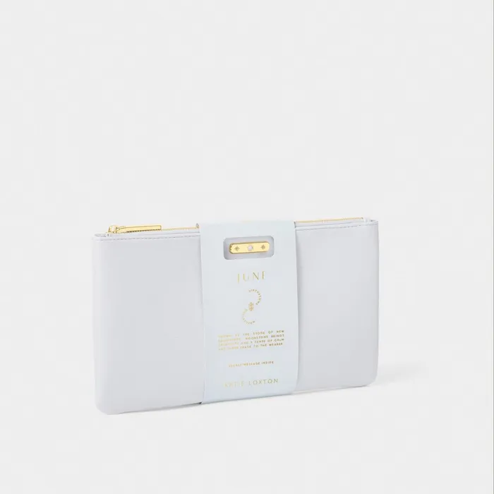Women Birthstone Collection Katie Loxton June Birthstone Pouch In Powder Blue