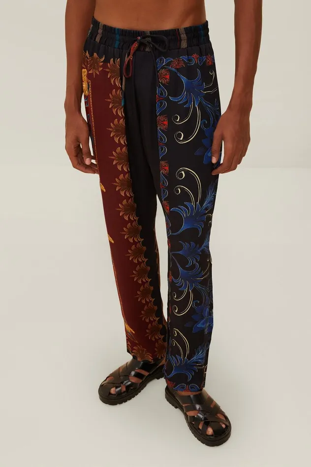 Women Black Mixed Arabesque Scarves Pants Mixed Arabesque Scarves Black FARM Rio Pants Women Black Mixed Arabesque Scarves Pants Mixed Arabesque Scarves Black FARM Rio Pants