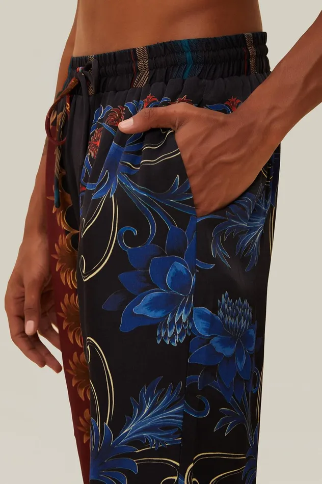 Women Black Mixed Arabesque Scarves Pants Mixed Arabesque Scarves Black FARM Rio Pants Women Black Mixed Arabesque Scarves Pants Mixed Arabesque Scarves Black FARM Rio Pants