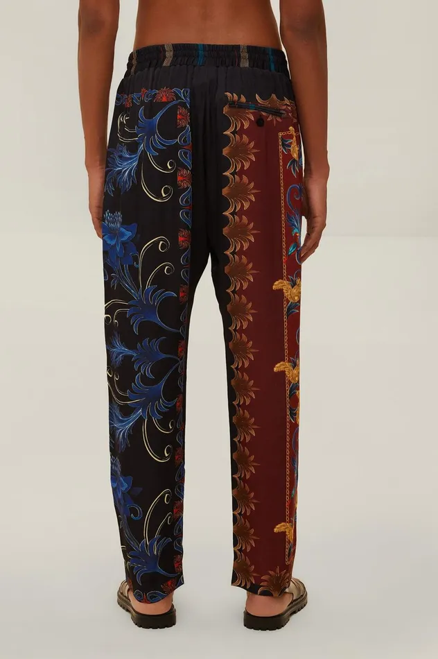 Women Black Mixed Arabesque Scarves Pants Mixed Arabesque Scarves Black FARM Rio Pants Women Black Mixed Arabesque Scarves Pants Mixed Arabesque Scarves Black FARM Rio Pants
