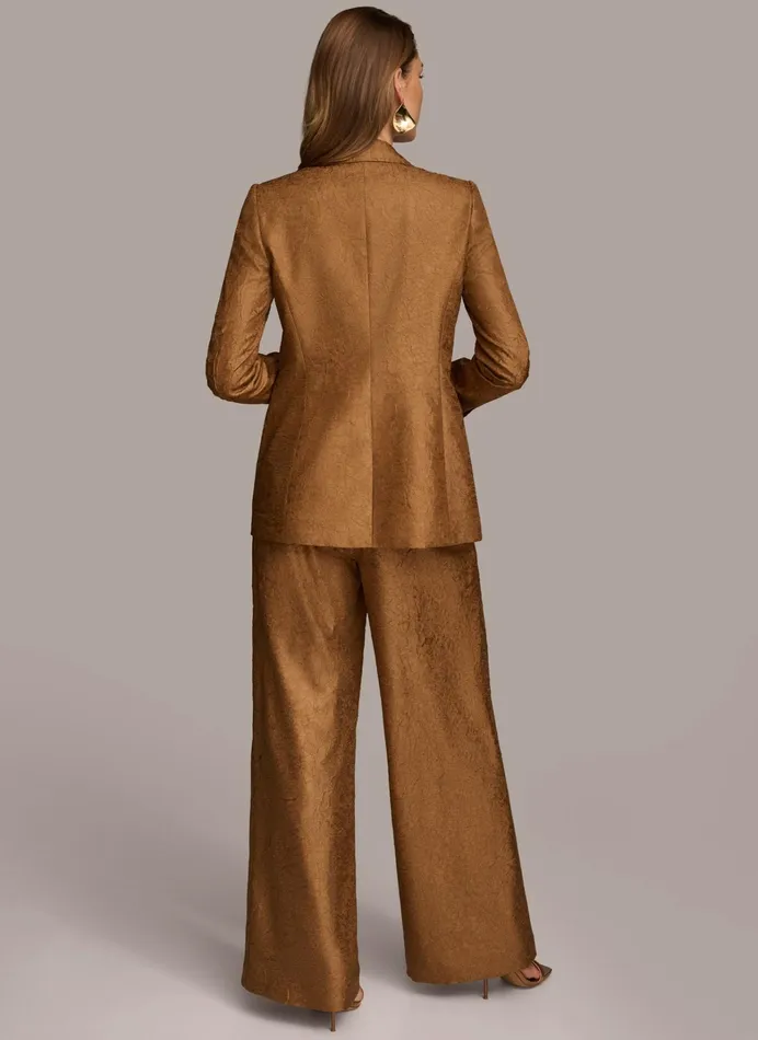 Women Blazers Donna Karan NOVELTY ONE BUTTON JACKET Bronze