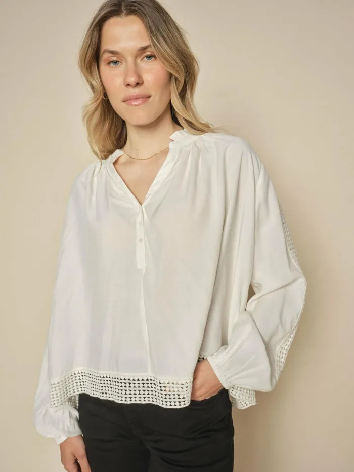 Women Blouses and Tops MOS MOSH MMMacha Lace Blouse Ecru