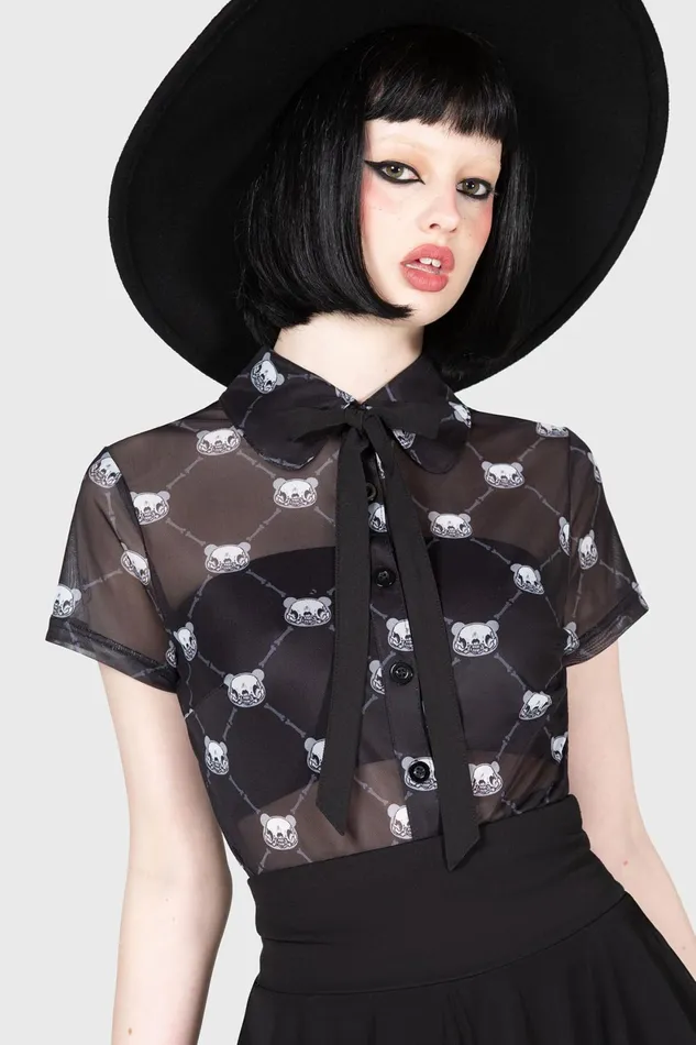 Women Bodysuits Killstar Goth Bear Bodysuit
