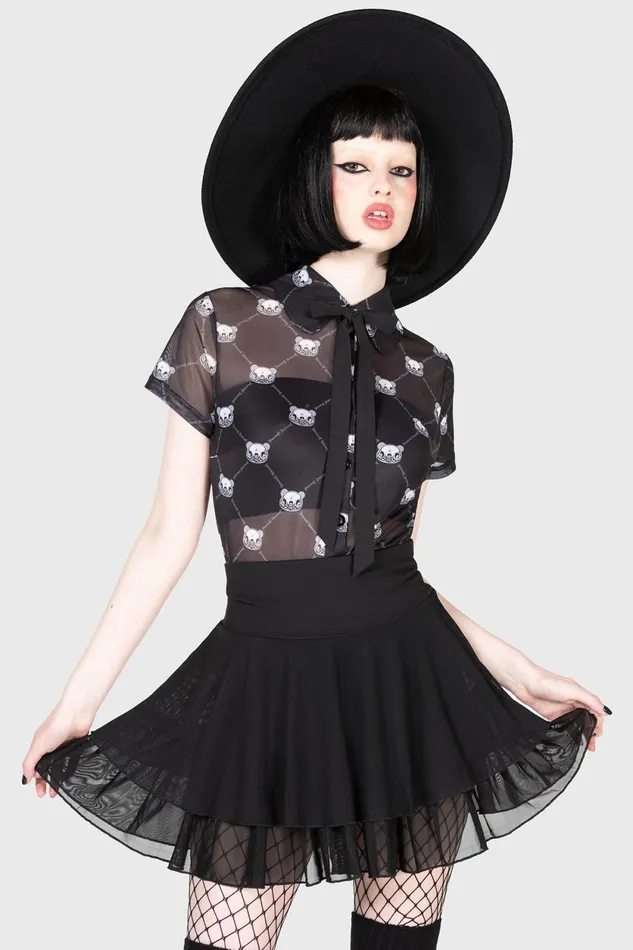 Women Bodysuits Killstar Goth Bear Bodysuit