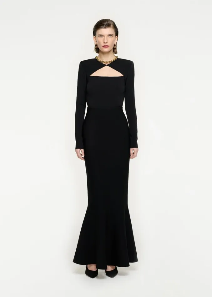 Women Bottoms Roland Mouret Flat Knit Maxi Skirt