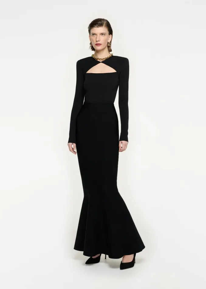 Women Bottoms Roland Mouret Flat Knit Maxi Skirt