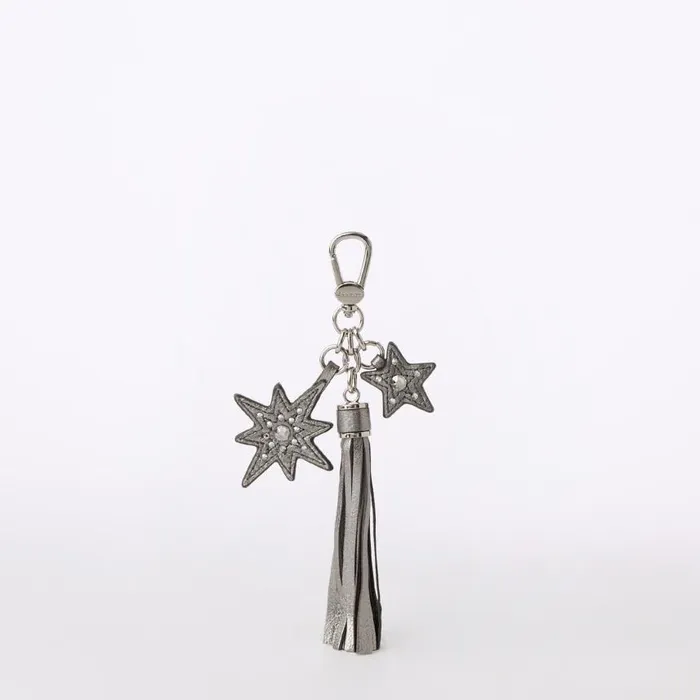 Women Brahmin Clip Ons and Keychains Astra Crystal Tassel Black Revel
