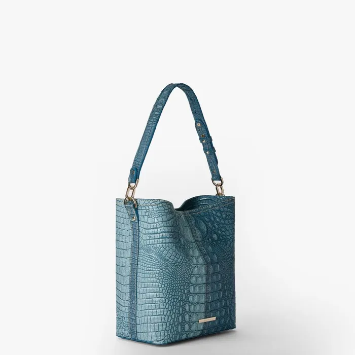 Women Brahmin Shoulder Bags Celina Denim Gabardine