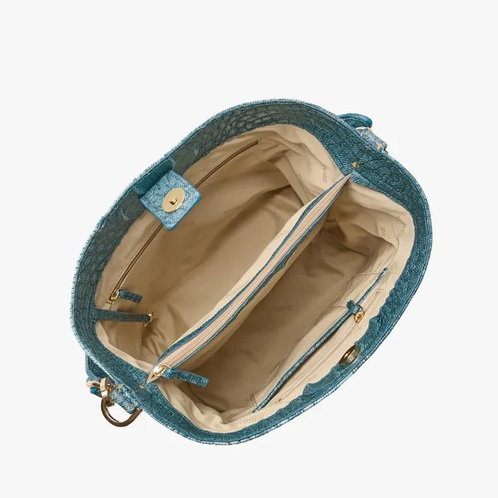 Women Brahmin Shoulder Bags Celina Denim Gabardine