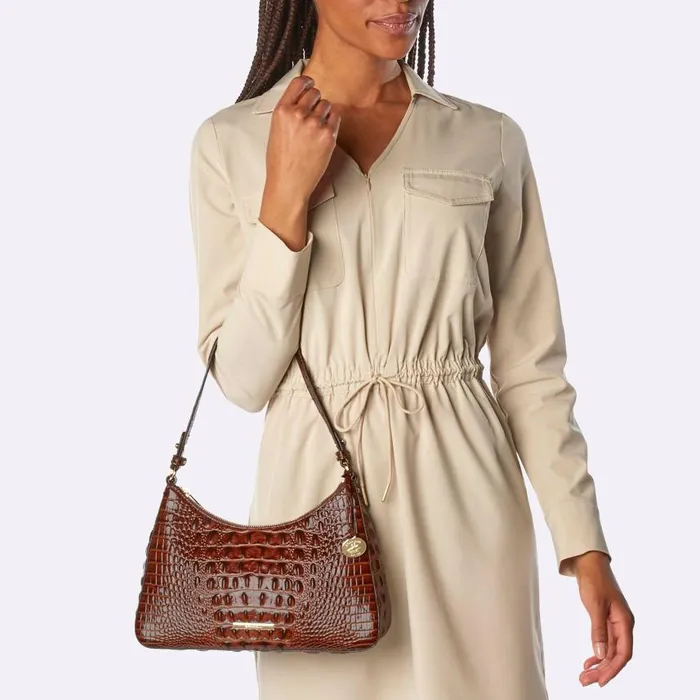 Women Brahmin Shoulder Bags Esme Matcha Green Baize