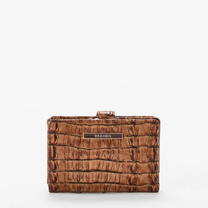 Women Brahmin Wallets and Wristlets Hannah Luggage Brown Leontyne