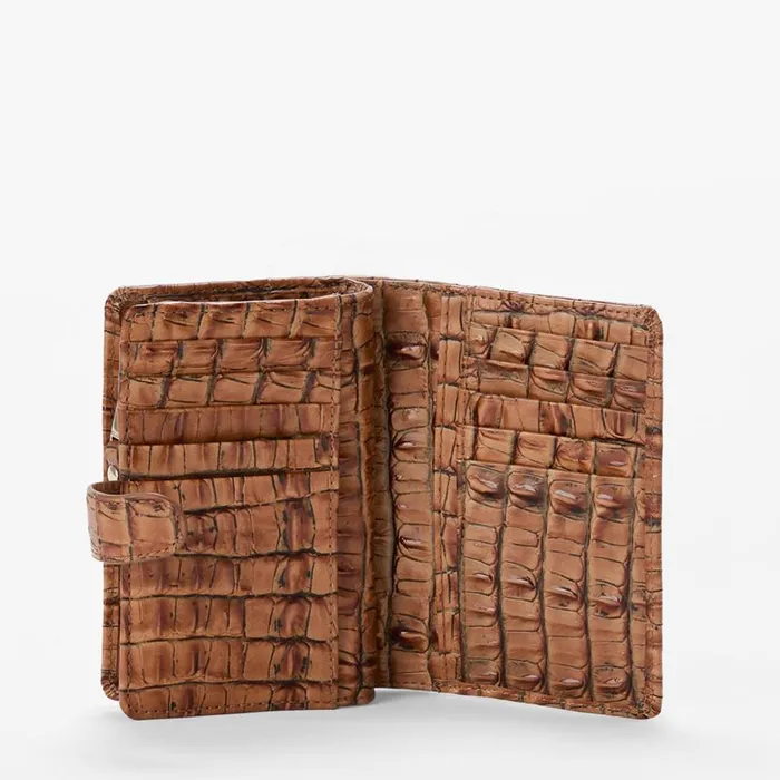 Women Brahmin Wallets and Wristlets Hannah Luggage Brown Leontyne