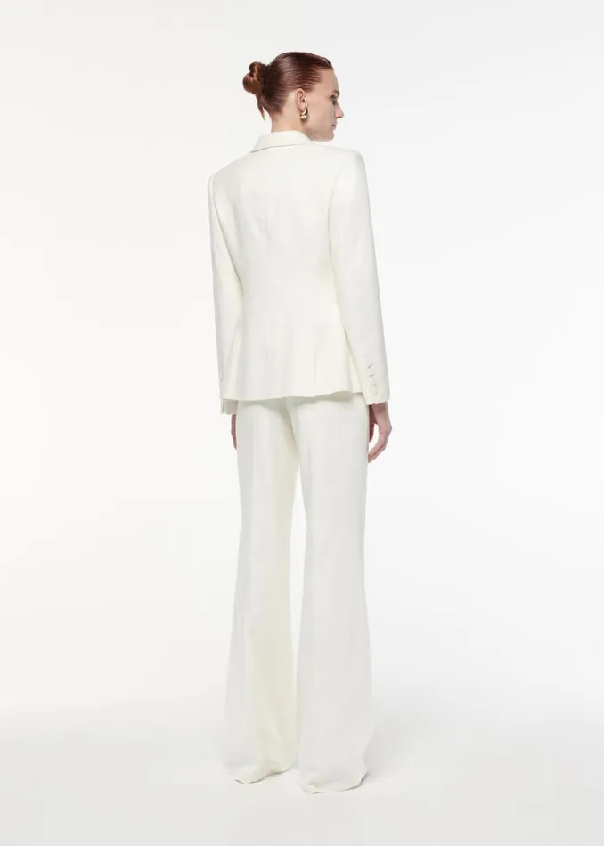 Women Bridal Roland Mouret Wide Leg Linen Trouser