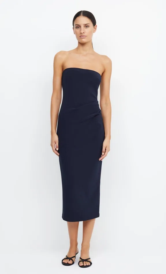 Women Bridesmaids Bec Bridge BE MINE STRAPLESS MIDI DRESS Ink
