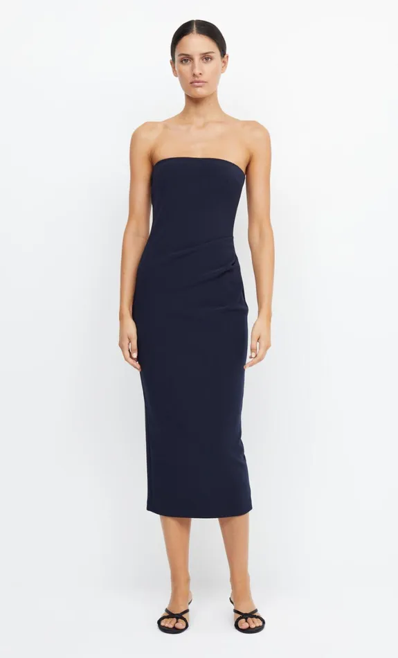 Women Bridesmaids Bec Bridge BE MINE STRAPLESS MIDI DRESS Ink