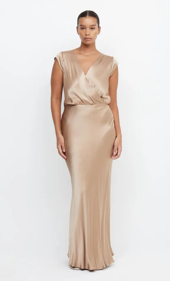 Women Bridesmaids Bec Bridge MOON DANCE MAXI DRESS Golden