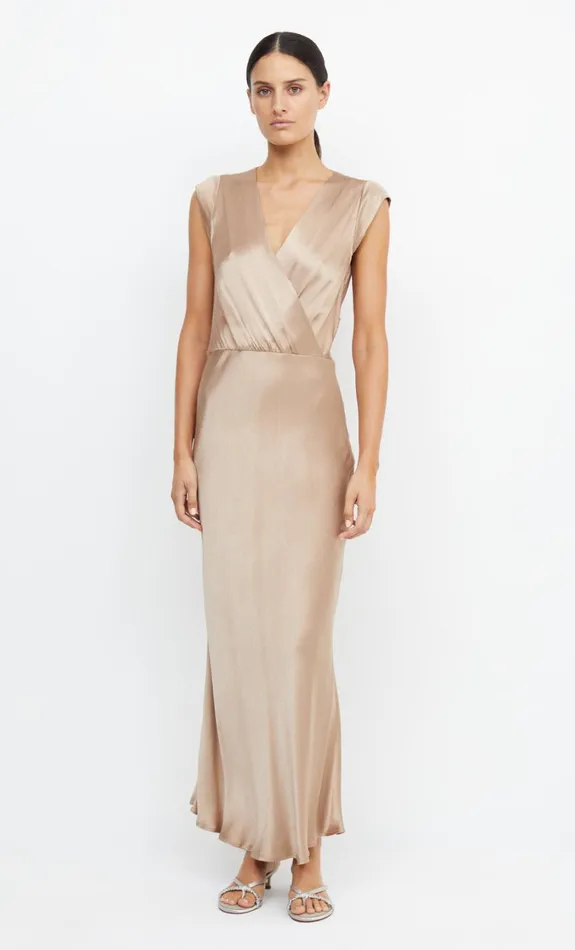 Women Bridesmaids Bec Bridge MOON DANCE MAXI DRESS Golden