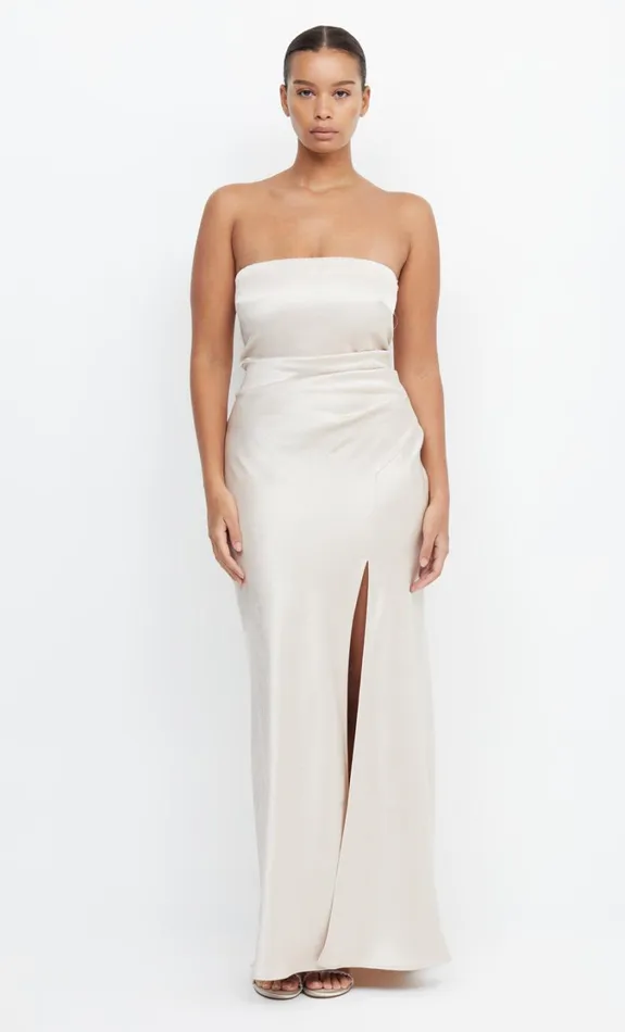 Women Bridesmaids Bec Bridge THE DREAMER STRAPLESS DRESS Sand
