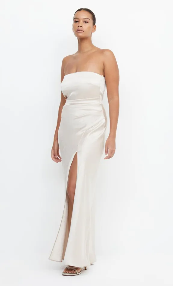 Women Bridesmaids Bec Bridge THE DREAMER STRAPLESS DRESS Sand