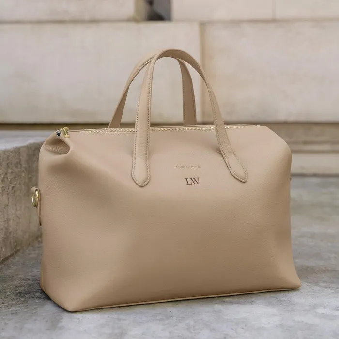 Women Cabin Bags and Suitcases Katie Loxton Milan Light Taupe Cabin Bag 8211 Vegan Leather