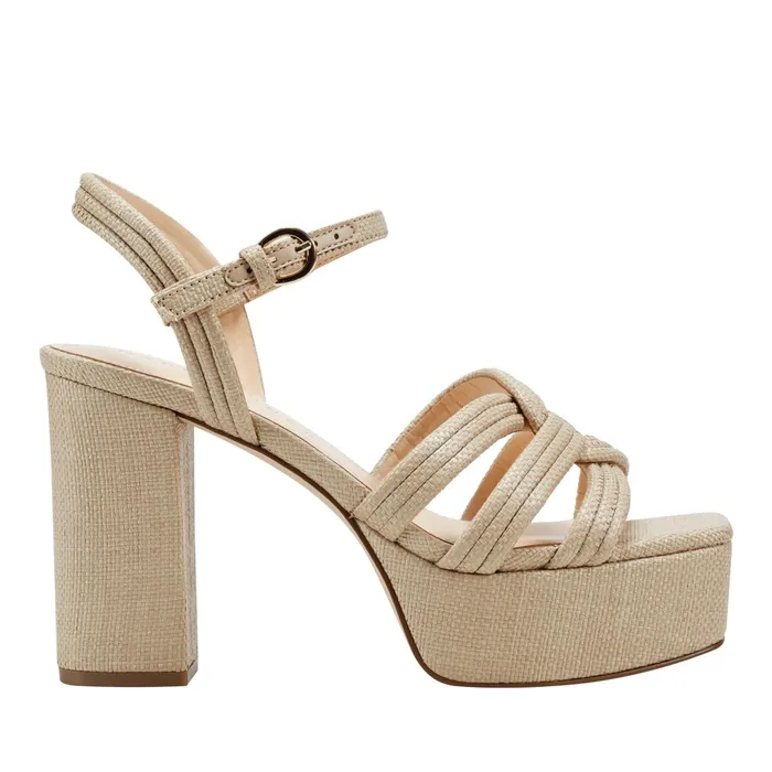 Women Cairo Platform Sandal Medium Natural Marc Fisher Sandals