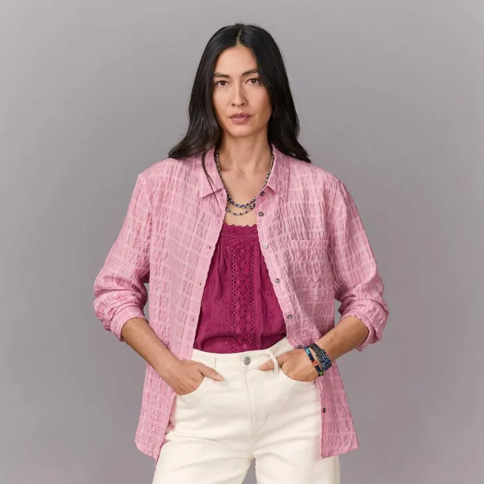 Women Callie Boyfriend Shirt Blush Sundance Catalog Tops Women Callie Boyfriend Shirt Blush Sundance Catalog Tops
