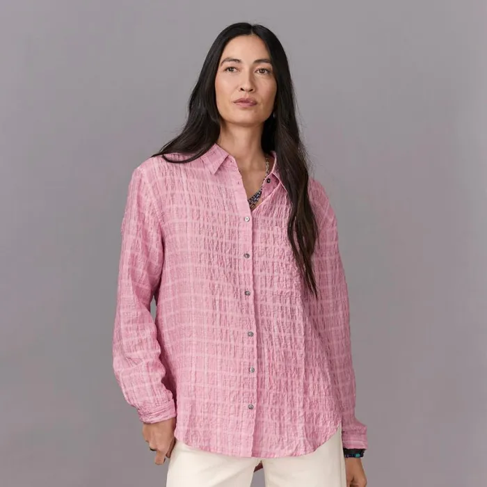 Women Callie Boyfriend Shirt Blush Sundance Catalog Tops Women Callie Boyfriend Shirt Blush Sundance Catalog Tops
