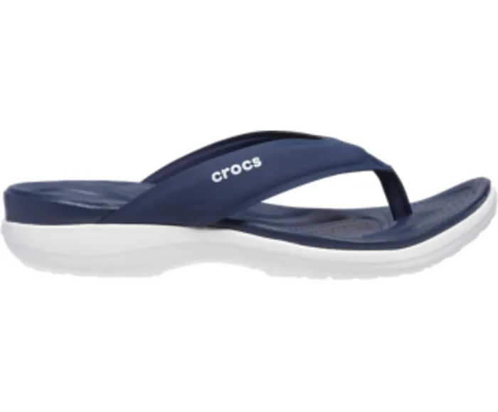 Women Capri V Sporty Flip Navy Crocs Sandals