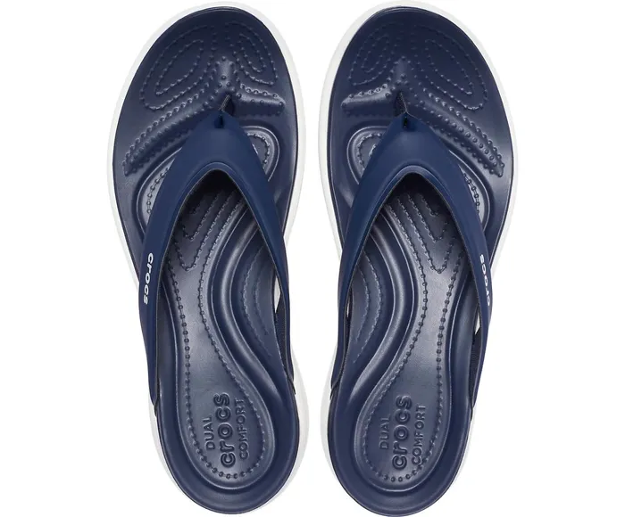 Women Capri V Sporty Flip Navy Crocs Sandals
