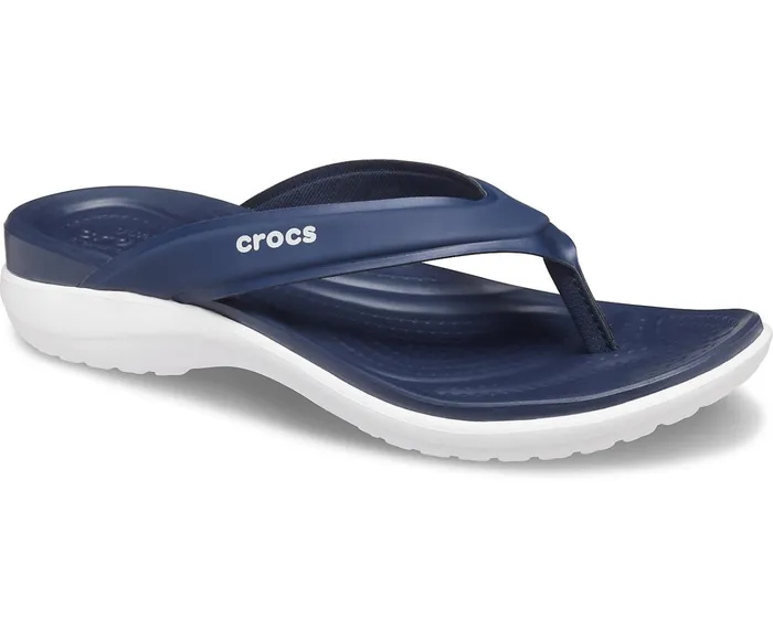 Women Capri V Sporty Flip Navy Crocs Sandals