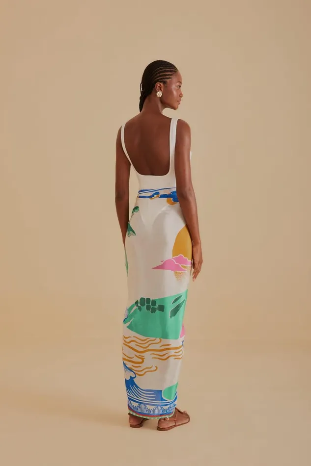 Women Carioca Posters Sarong Carioca Posters Offwhite FARM Rio Sarongs