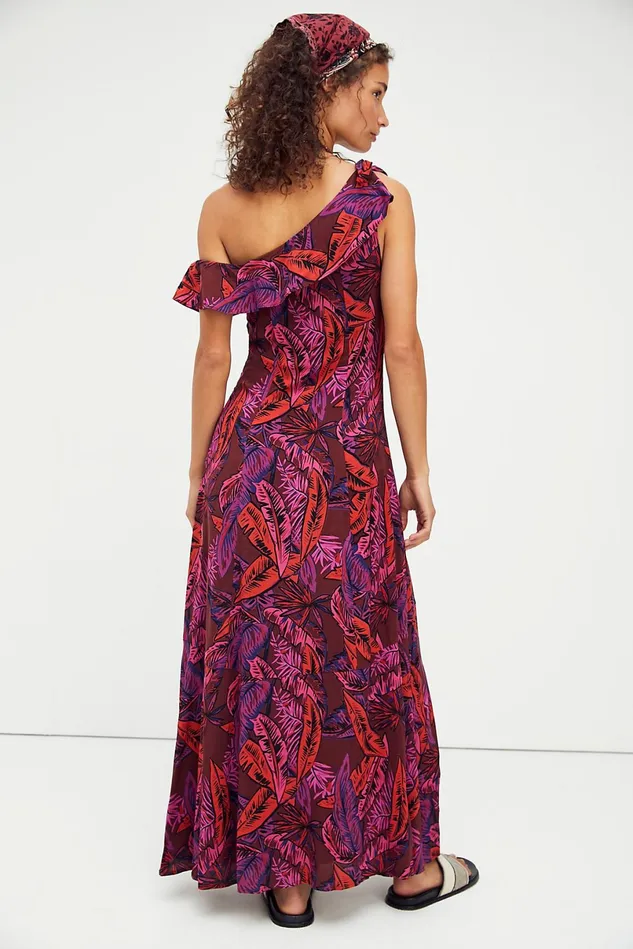 Women Casual Dresses Free People Palma Midi Dress Plum Combo