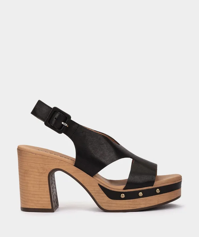 Women Cesena Black 8211 Heeled Sandals Pedro Miralles
