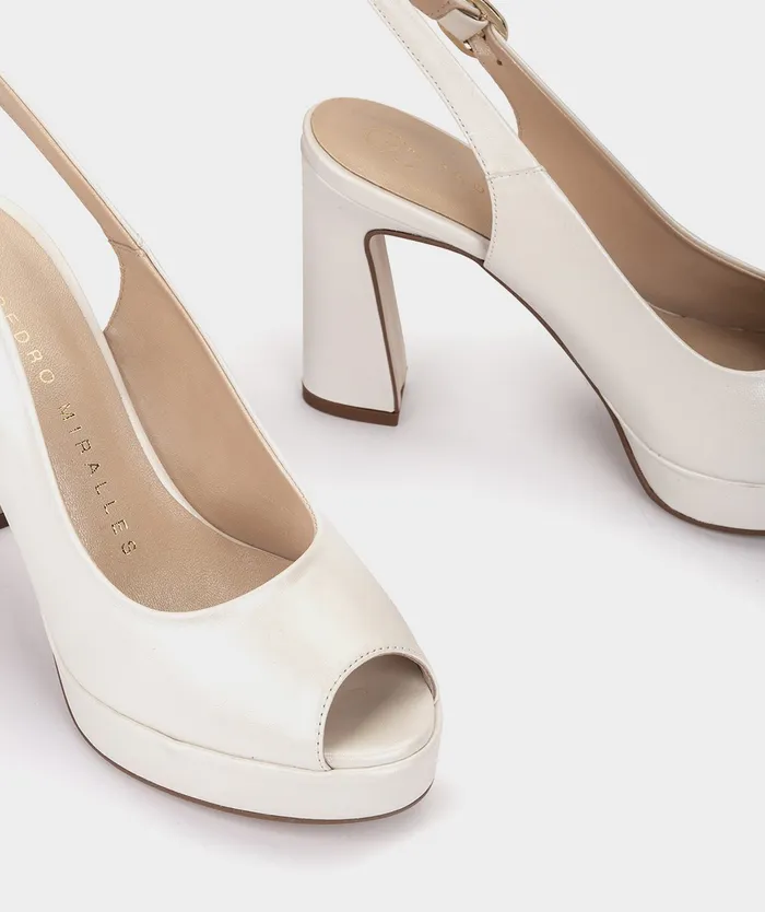 Women Cittanova White 8211 Heeled Sandals Pedro Miralles